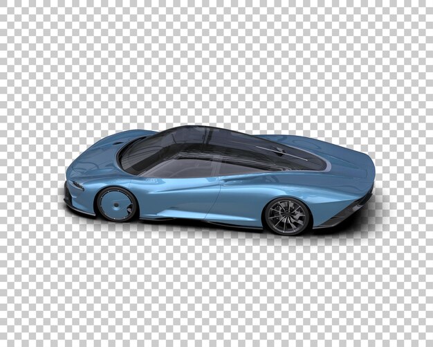 Auto deportivo realista aislado en el fondo Ilustración de renderización 3D
