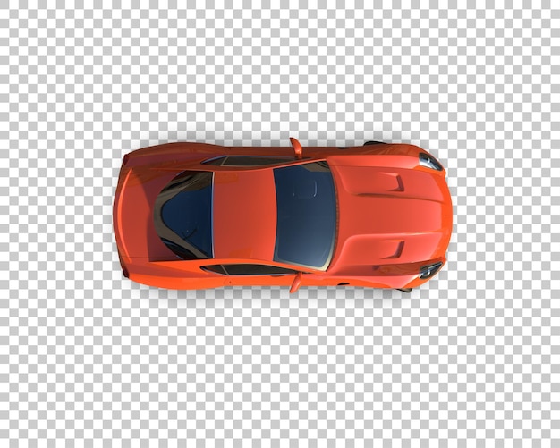 Auto deportivo realista aislado en el fondo Ilustración de renderización 3D