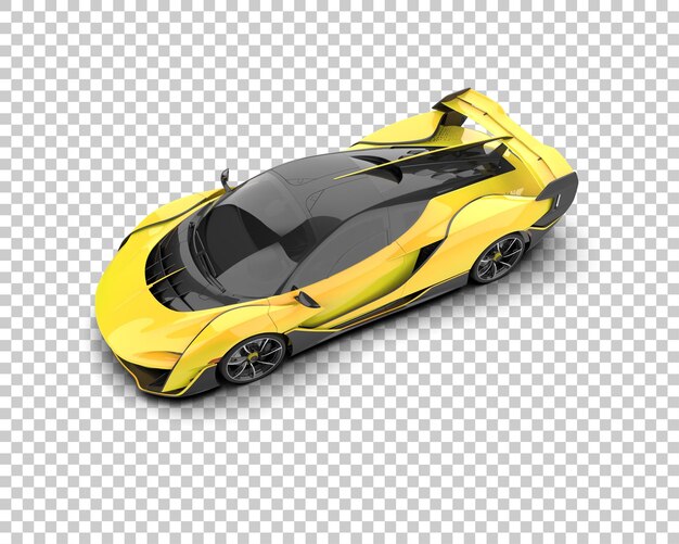 Auto deportivo realista aislado en el fondo Ilustración de renderización 3D