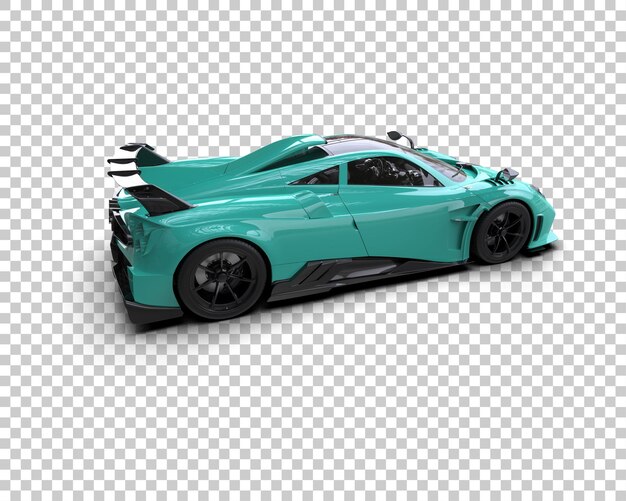 Auto deportivo realista aislado en el fondo Ilustración de renderización 3D
