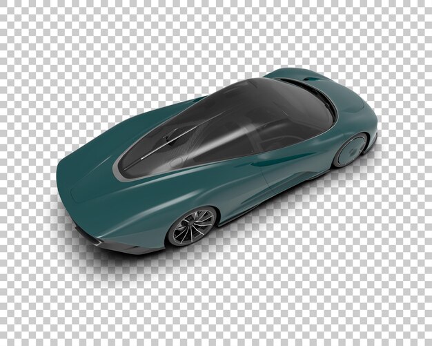 Auto deportivo realista aislado en el fondo Ilustración de renderización 3D