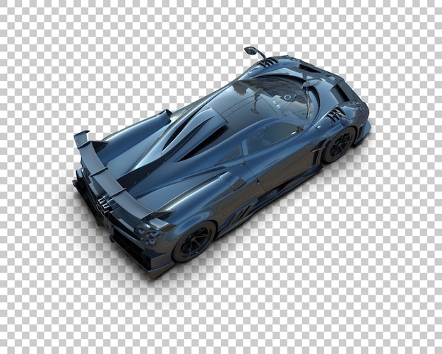 Auto deportivo realista aislado en el fondo Ilustración de renderización 3D