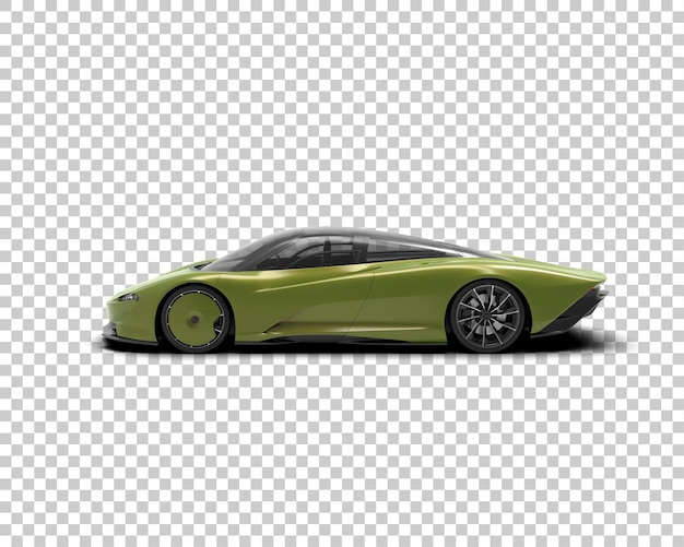 Auto deportivo realista aislado en el fondo Ilustración de renderización 3D