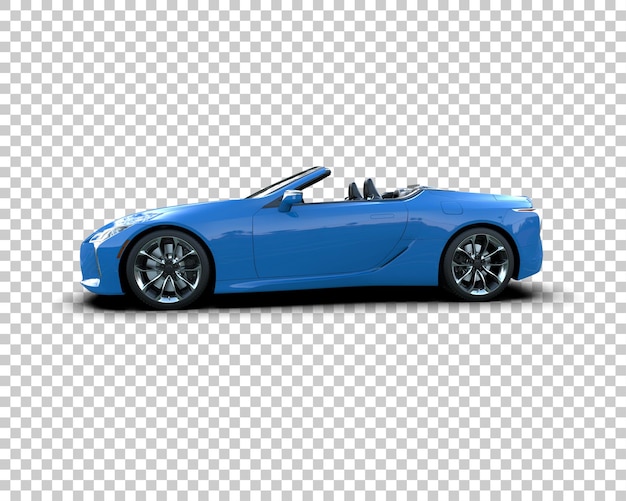 Auto deportivo realista aislado en el fondo Ilustración de renderización 3D