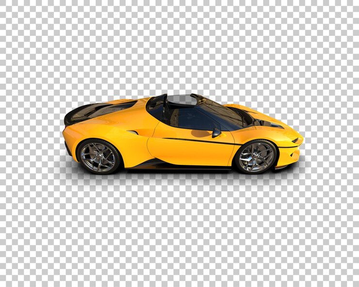 PSD auto deportivo realista aislado en el fondo ilustración de renderización 3d