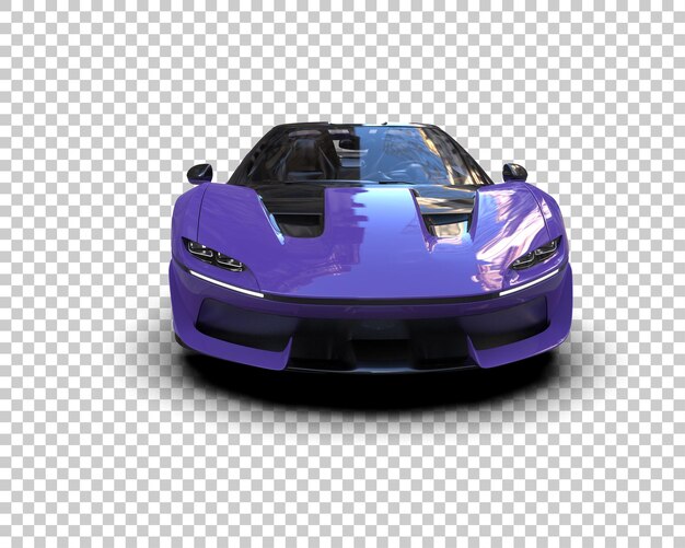 Auto deportivo realista aislado en el fondo Ilustración de renderización 3D