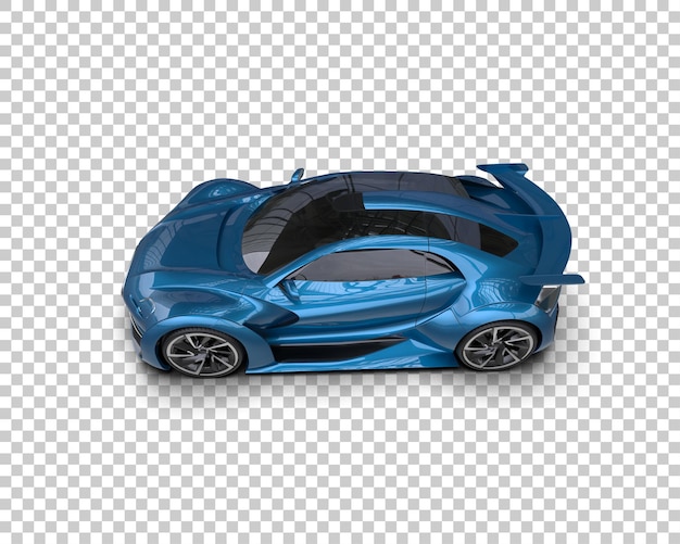 Auto deportivo realista aislado en el fondo Ilustración de renderización 3D
