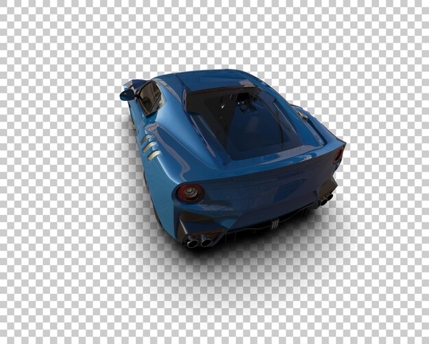 Auto deportivo realista aislado en el fondo Ilustración de renderización 3D