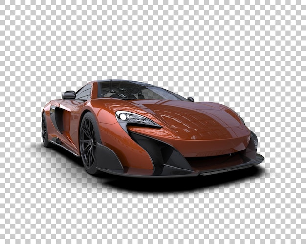 Auto deportivo realista aislado en el fondo Ilustración de renderización 3D