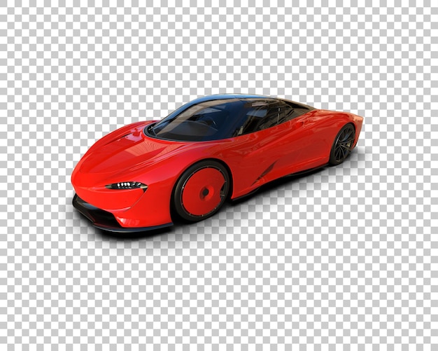 Auto deportivo realista aislado en el fondo Ilustración de renderización 3D