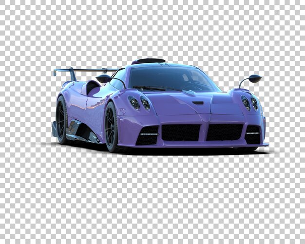 Auto deportivo realista aislado en el fondo Ilustración de renderización 3D