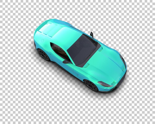 Auto deportivo realista aislado en el fondo Ilustración de renderización 3D