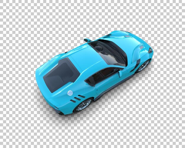 Auto deportivo realista aislado en el fondo Ilustración de renderización 3D