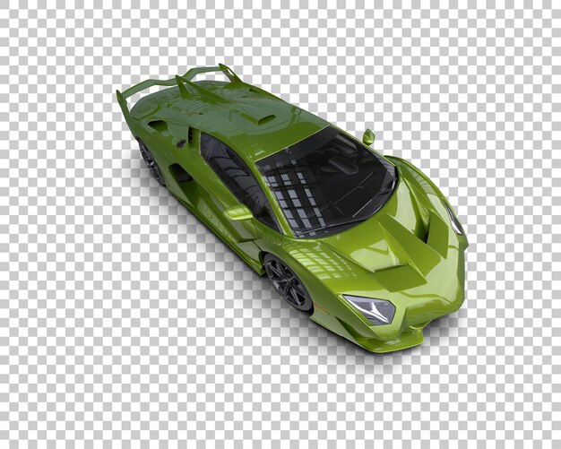Auto deportivo realista aislado en el fondo Ilustración de renderización 3D