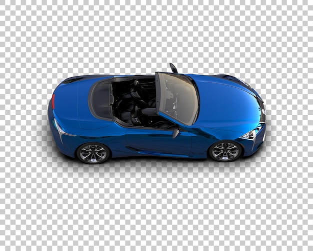 Auto deportivo realista aislado en el fondo Ilustración de renderización 3D