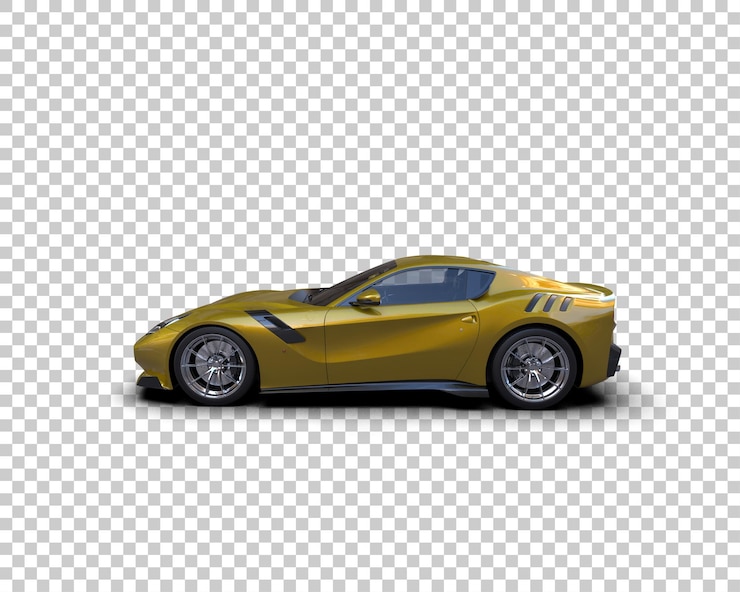 PSD auto deportivo realista aislado en el fondo ilustración de renderización 3d