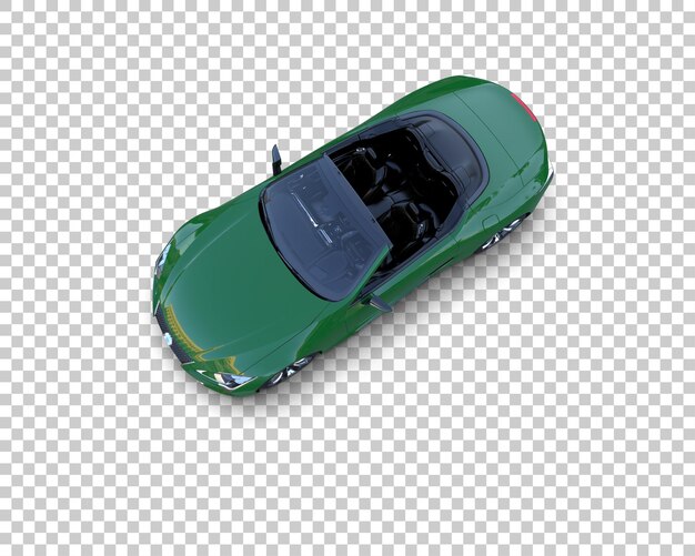 Auto deportivo realista aislado en el fondo Ilustración de renderización 3D