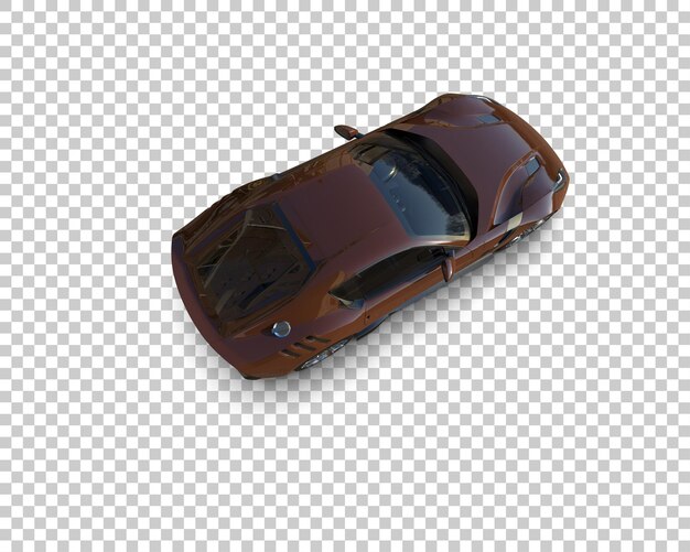 Auto deportivo realista aislado en el fondo Ilustración de renderización 3D