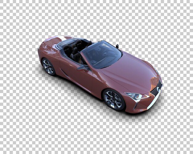 Auto deportivo realista aislado en el fondo Ilustración de renderización 3D