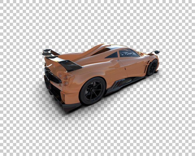 Auto deportivo realista aislado en el fondo Ilustración de renderización 3D