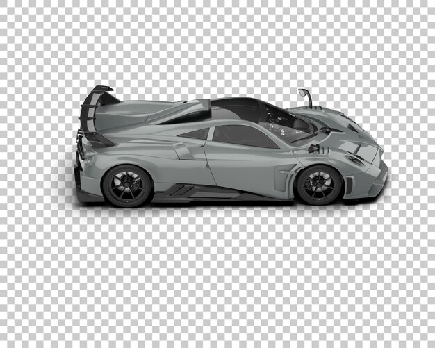 Auto deportivo realista aislado en el fondo Ilustración de renderización 3D