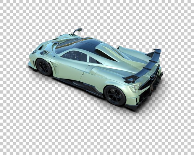Auto deportivo realista aislado en el fondo Ilustración de renderización 3D