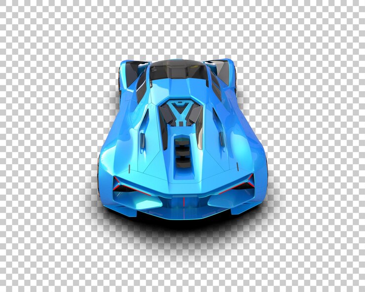 PSD auto deportivo realista aislado en el fondo ilustración de renderización 3d