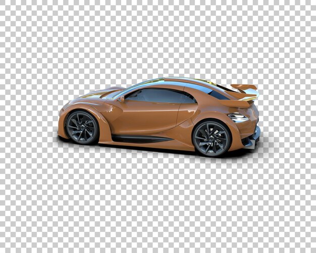 Auto deportivo realista aislado en el fondo Ilustración de renderización 3D