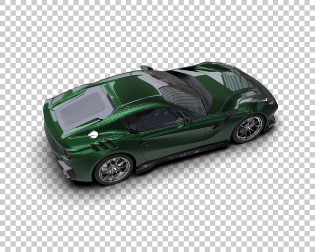 Auto deportivo realista aislado en el fondo Ilustración de renderización 3D