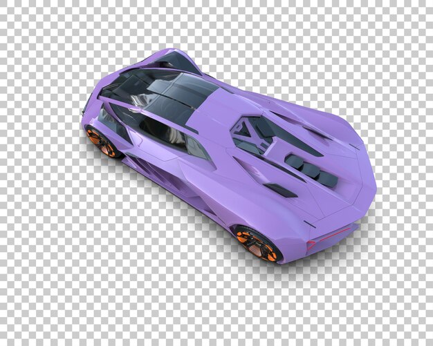Auto deportivo realista aislado en el fondo Ilustración de renderización 3D