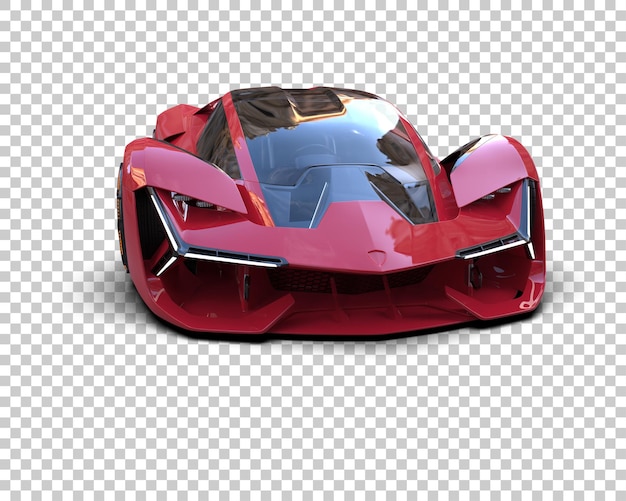 Auto deportivo realista aislado en el fondo Ilustración de renderización 3D