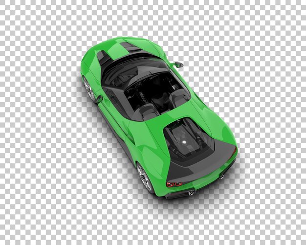 Auto deportivo realista aislado en el fondo Ilustración de renderización 3D