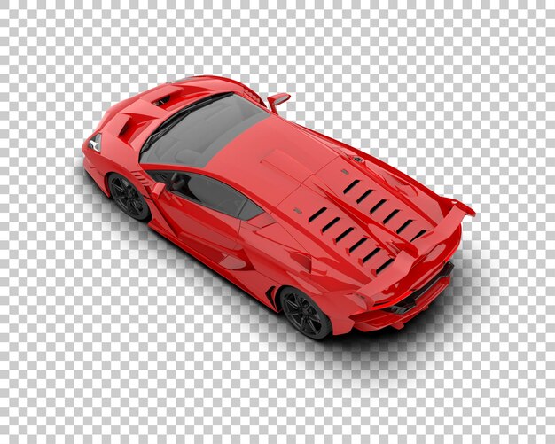 Auto deportivo realista aislado en el fondo Ilustración de renderización 3D