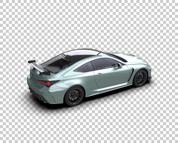 Auto deportivo realista aislado en el fondo Ilustración de renderización 3D