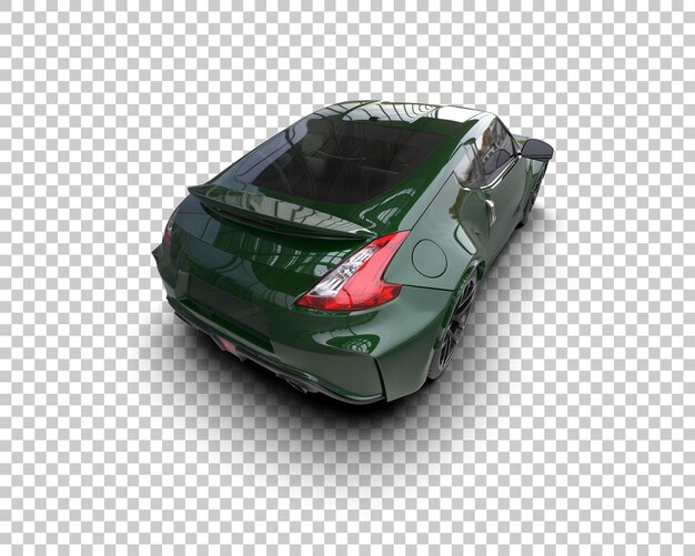 Auto deportivo realista aislado en el fondo Ilustración de renderización 3D