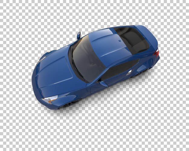 Auto deportivo realista aislado en el fondo Ilustración de renderización 3D