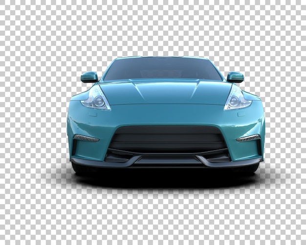 Auto deportivo realista aislado en el fondo Ilustración de renderización 3D