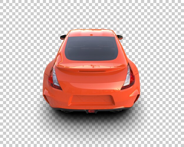 Auto deportivo realista aislado en el fondo Ilustración de renderización 3D