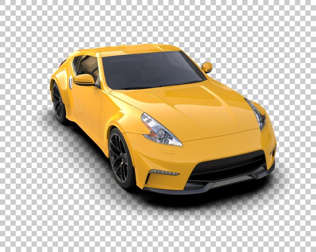 Auto deportivo realista aislado en el fondo Ilustración de renderización 3D