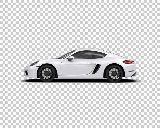 Auto deportivo realista aislado en el fondo Ilustración de renderización 3D