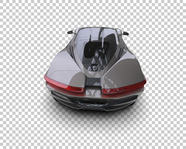 Auto deportivo realista aislado en el fondo Ilustración de renderización 3D