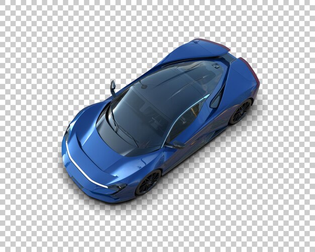 Auto deportivo realista aislado en el fondo Ilustración de renderización 3D