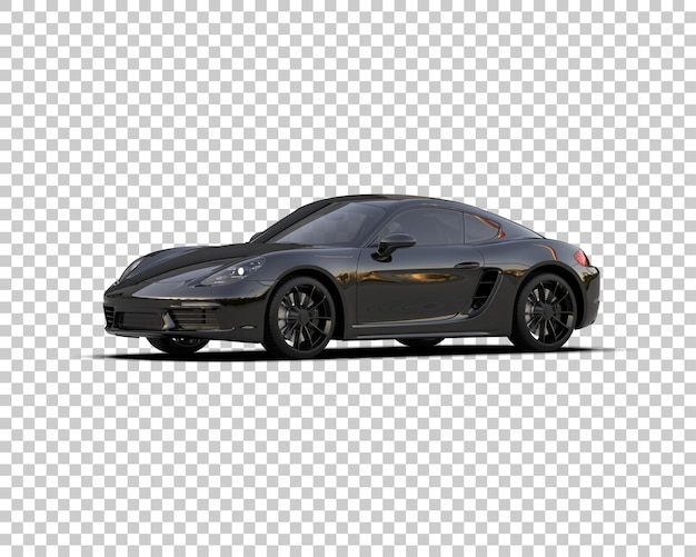 Auto deportivo realista aislado en el fondo Ilustración de renderización 3D