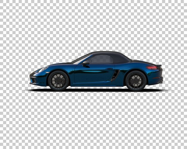 Auto deportivo realista aislado en el fondo Ilustración de renderización 3D