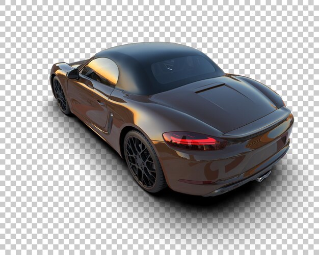 Auto deportivo realista aislado en el fondo Ilustración de renderización 3D