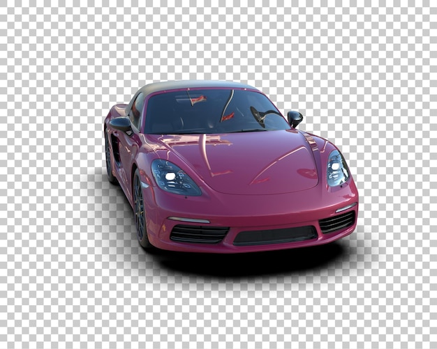 Auto deportivo realista aislado en el fondo Ilustración de renderización 3D