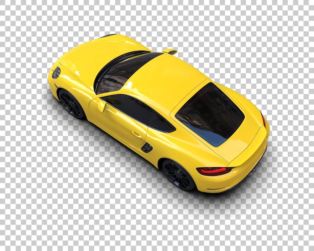 Auto deportivo realista aislado en el fondo Ilustración de renderización 3D