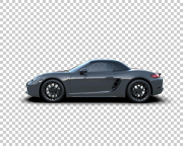 Auto deportivo realista aislado en el fondo Ilustración de renderización 3D