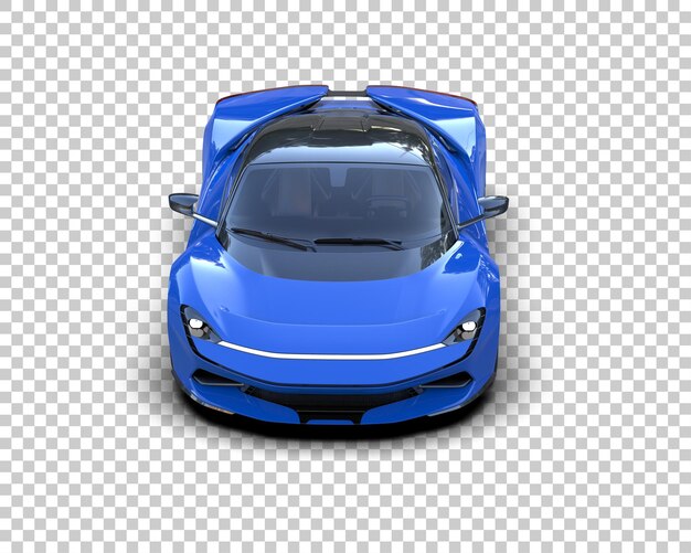 Auto deportivo realista aislado en el fondo Ilustración de renderización 3D