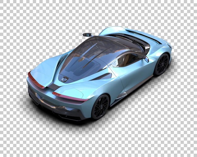 Auto deportivo realista aislado en el fondo Ilustración de renderización 3D